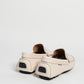 Mocassino in pelle con bendina - Latte