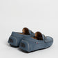 Mocassino in camoscio con fibbia - Denim