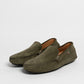 Mocassino basic in camoscio - Verde