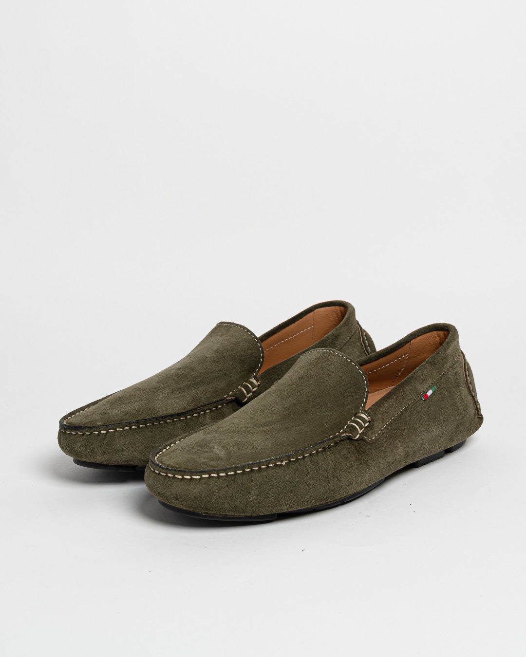 Mocassino basic in camoscio - Verde