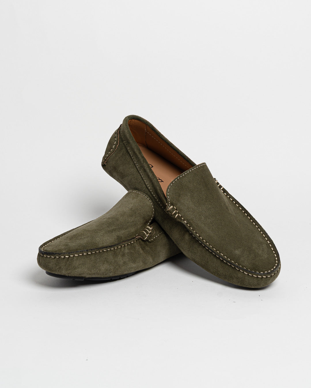 Mocassino basic in camoscio - Verde