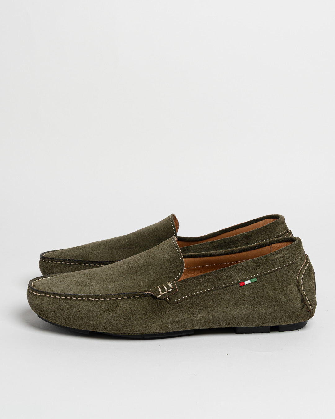 Mocassino basic in camoscio - Verde