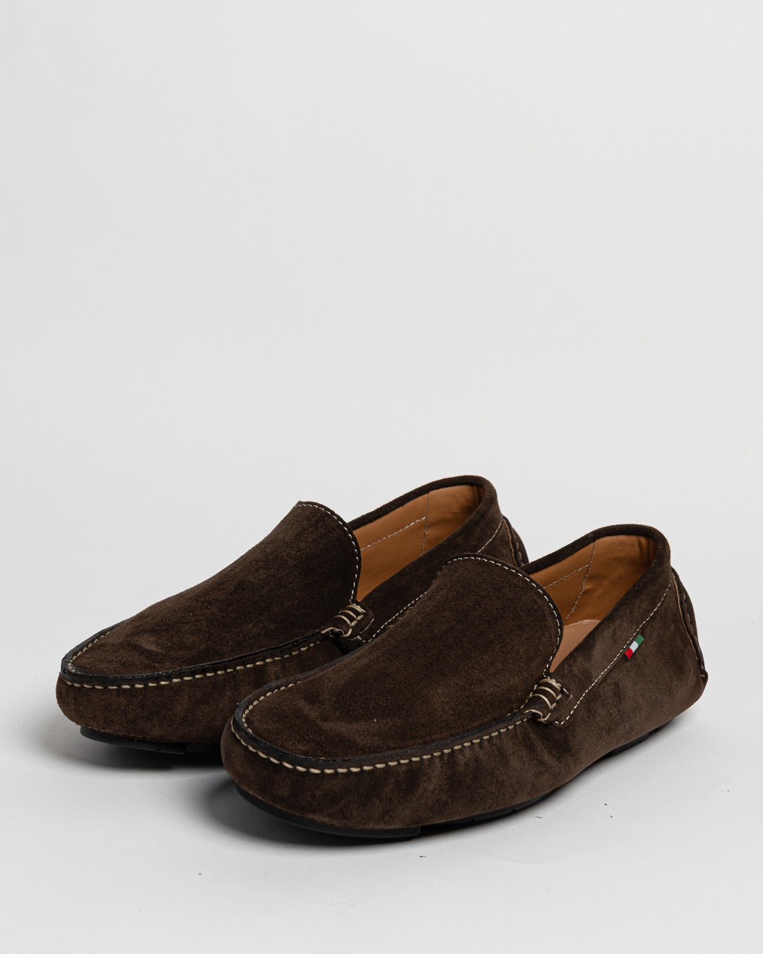 Mocassino basic in camoscio - Testa di moro