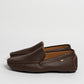 Mocassino basic in pelle - Castagna