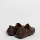 Mocassino in pelle con bendina - Castagna