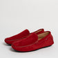 Mocassino basic in camoscio - Rosso