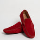 Mocassino basic in camoscio - Rosso