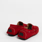 Mocassino basic in camoscio - Rosso