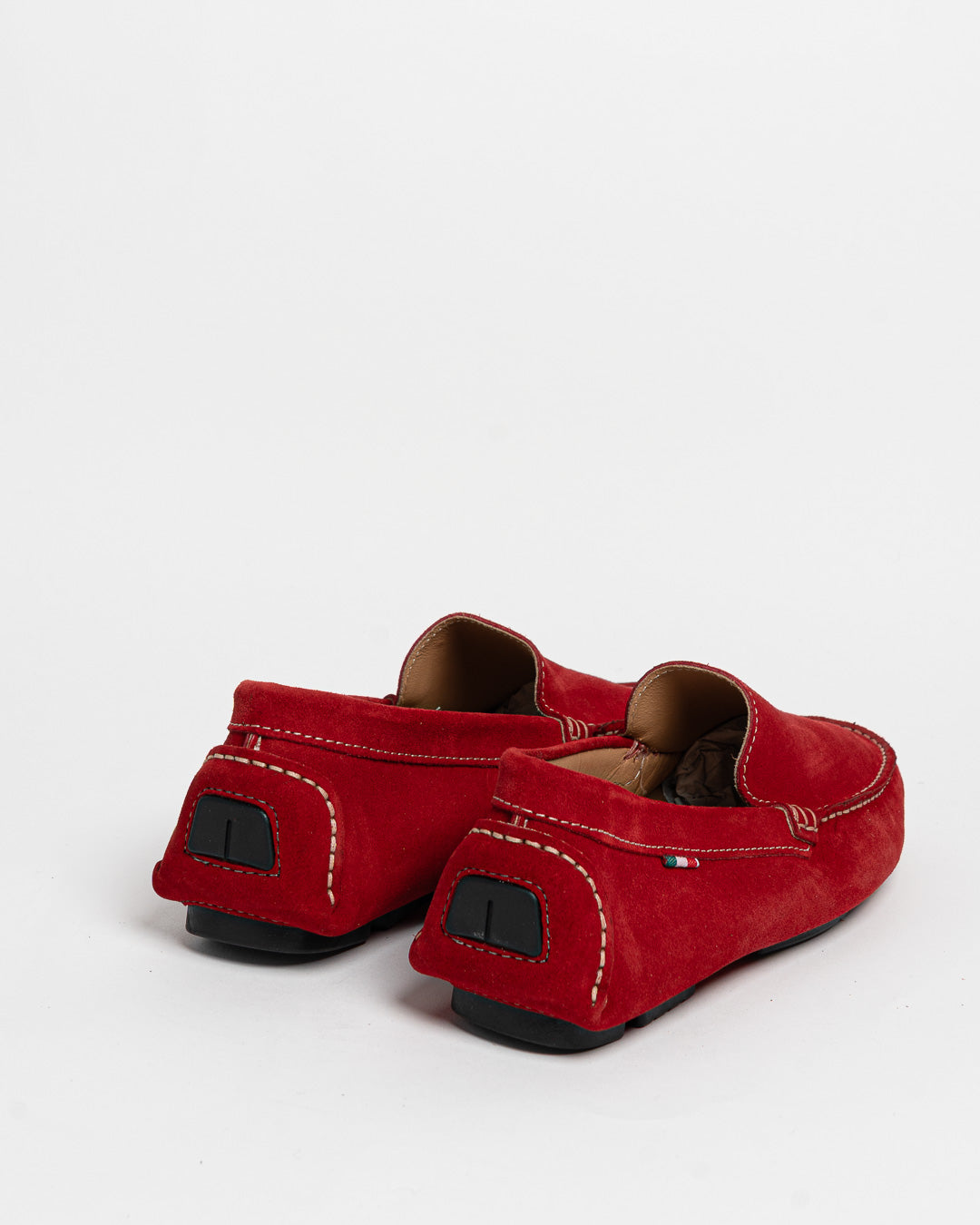 Mocassino basic in camoscio - Rosso