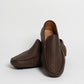 Mocassino in pelle intrecciata - Castagna