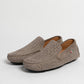 Mocassino in camoscio intrecciato - Taupe