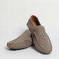 Mocassino in camoscio intrecciato - Taupe