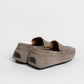 Mocassino in camoscio intrecciato - Taupe