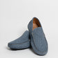 Mocassino in camoscio intrecciato - Denim