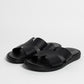 Sandalo maschile H in pelle - Nero