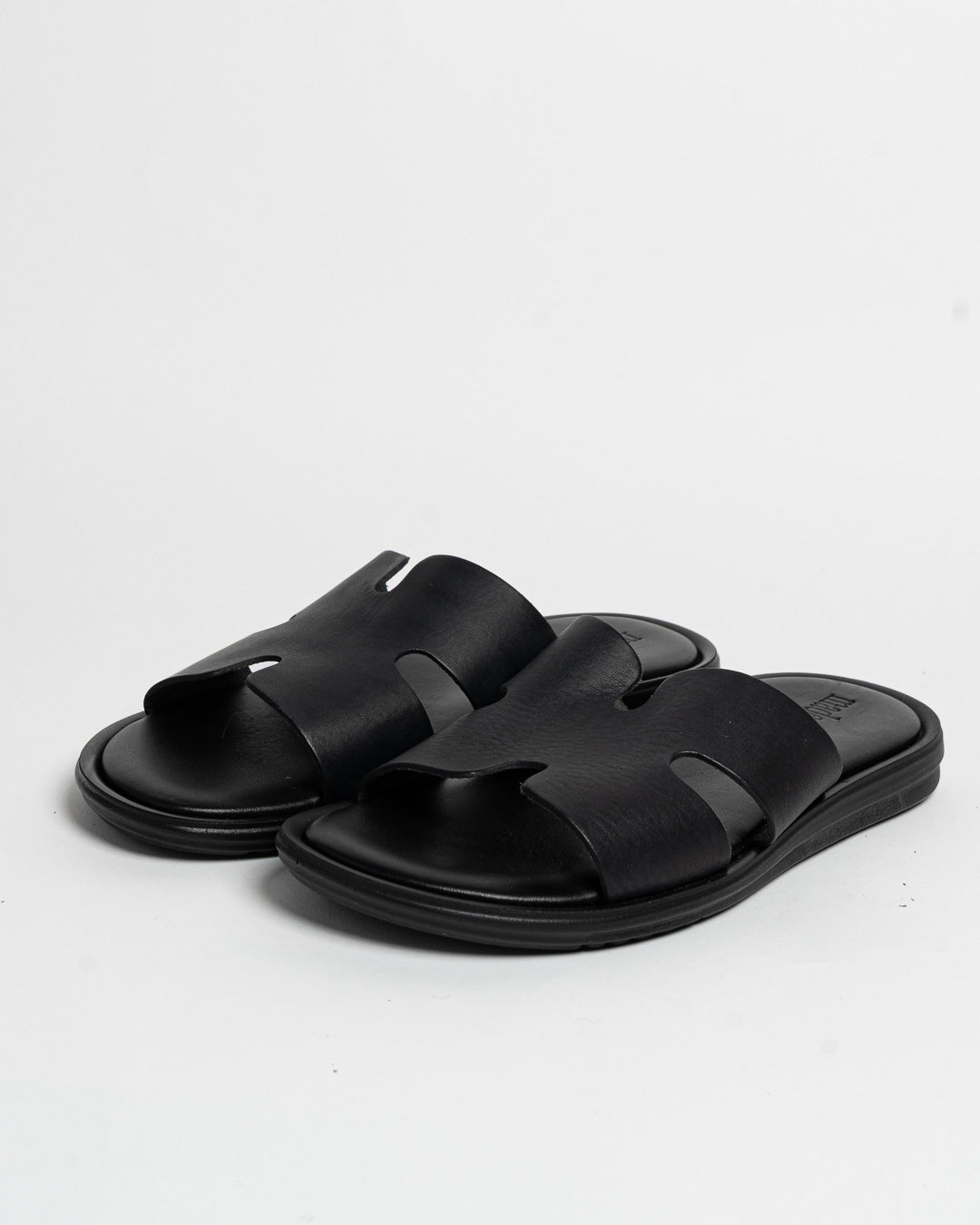 Sandalo maschile H in pelle - Nero