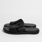 Sandalo maschile H in pelle - Nero