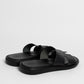 Sandalo maschile H in pelle - Nero