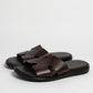 Sandalo maschile H in pelle - Marrone