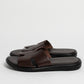 Sandalo maschile H in pelle - Marrone