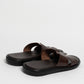 Sandalo maschile H in pelle - Marrone
