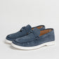 Mocassino Seaside in camoscio con ciondolo - Denim