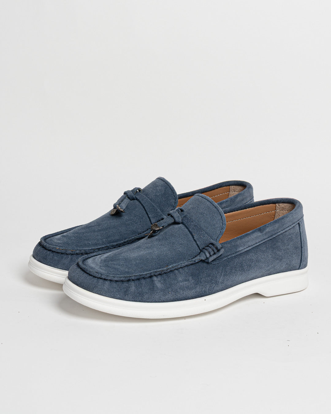 Mocassino Seaside in camoscio con ciondolo - Denim