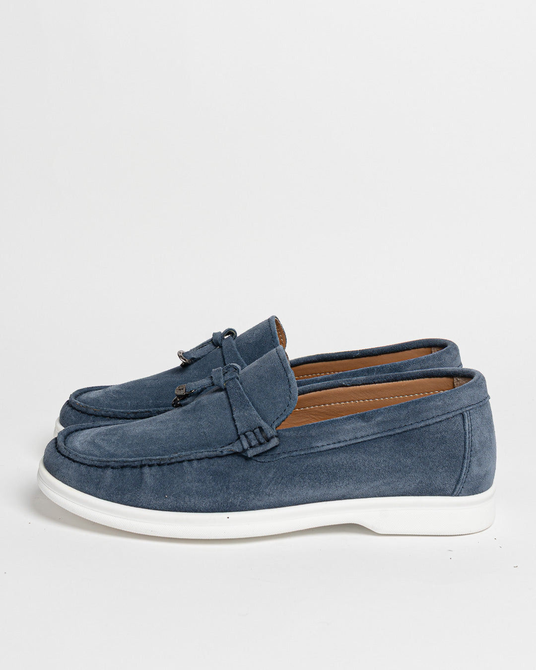 Mocassino Seaside in camoscio con ciondolo - Denim