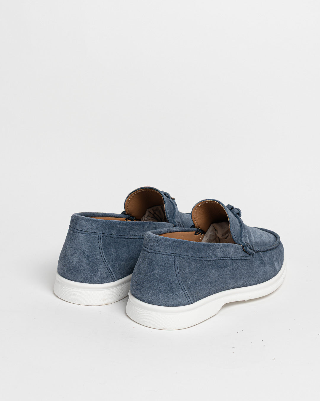 Mocassino Seaside in camoscio con ciondolo - Denim