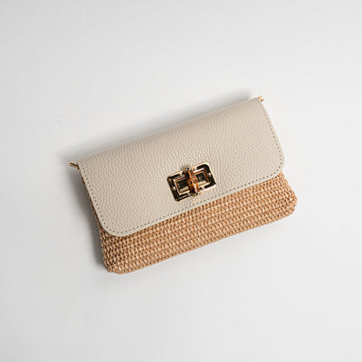 Borsa Bamboo Rafia - Beige