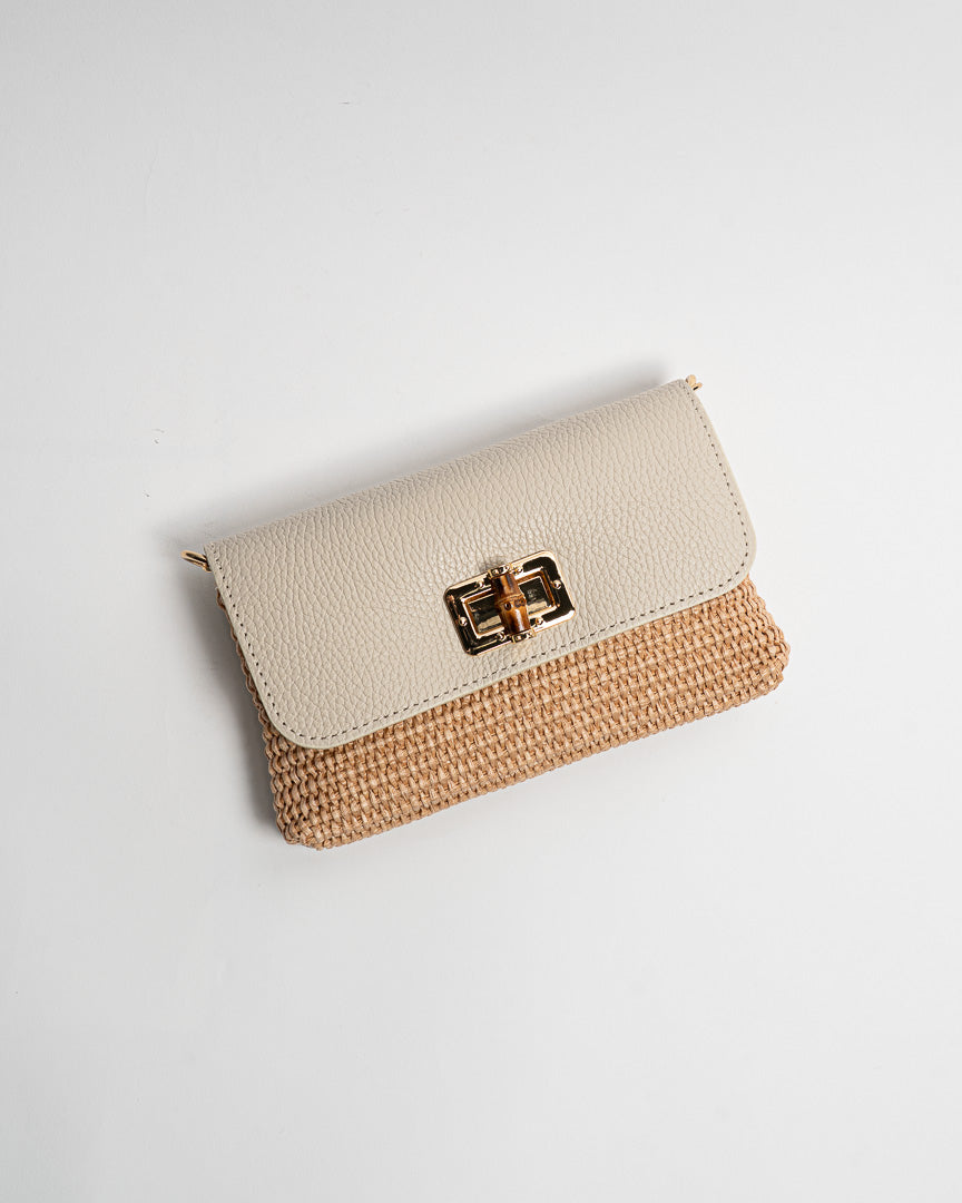 Borsa Bamboo Rafia - Beige