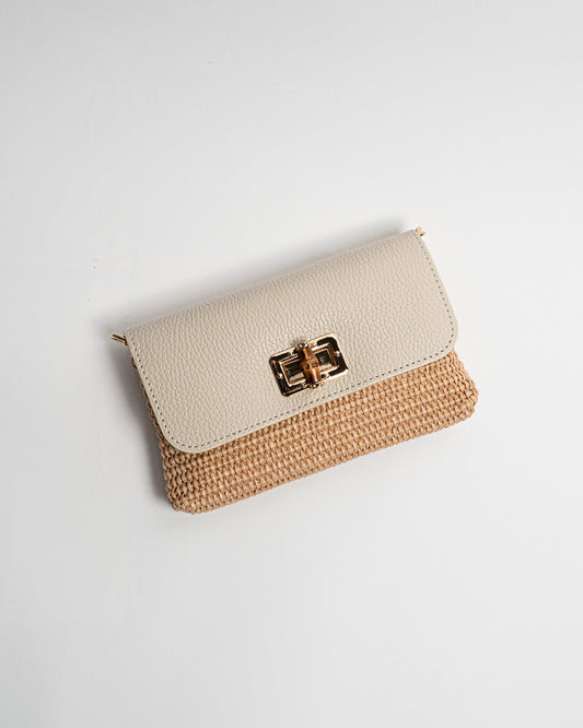Borsa Bamboo Rafia - Beige