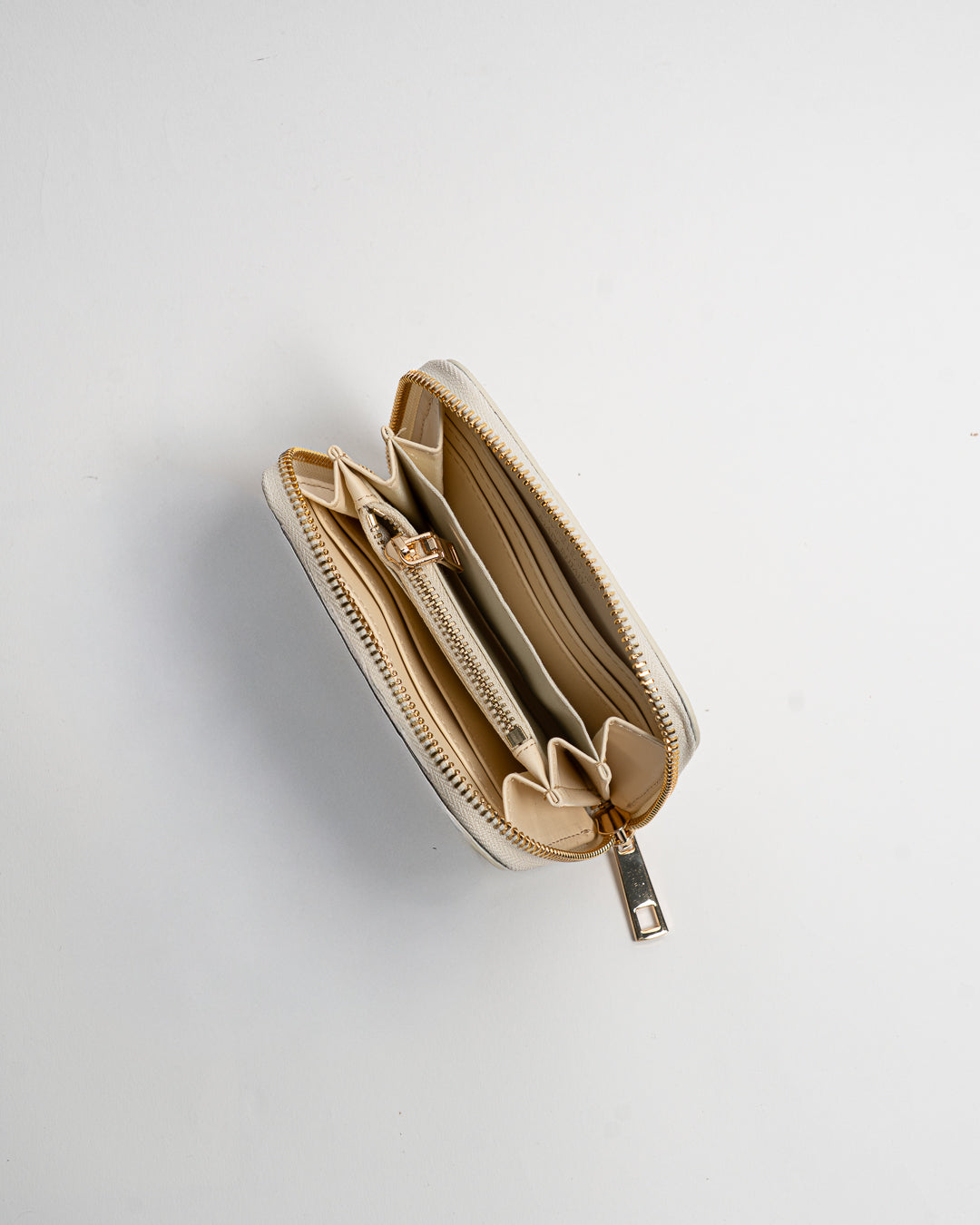 Portafoglio zip - Beige