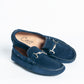 Mocassino basic fibbia asimmetrica - Blu navy