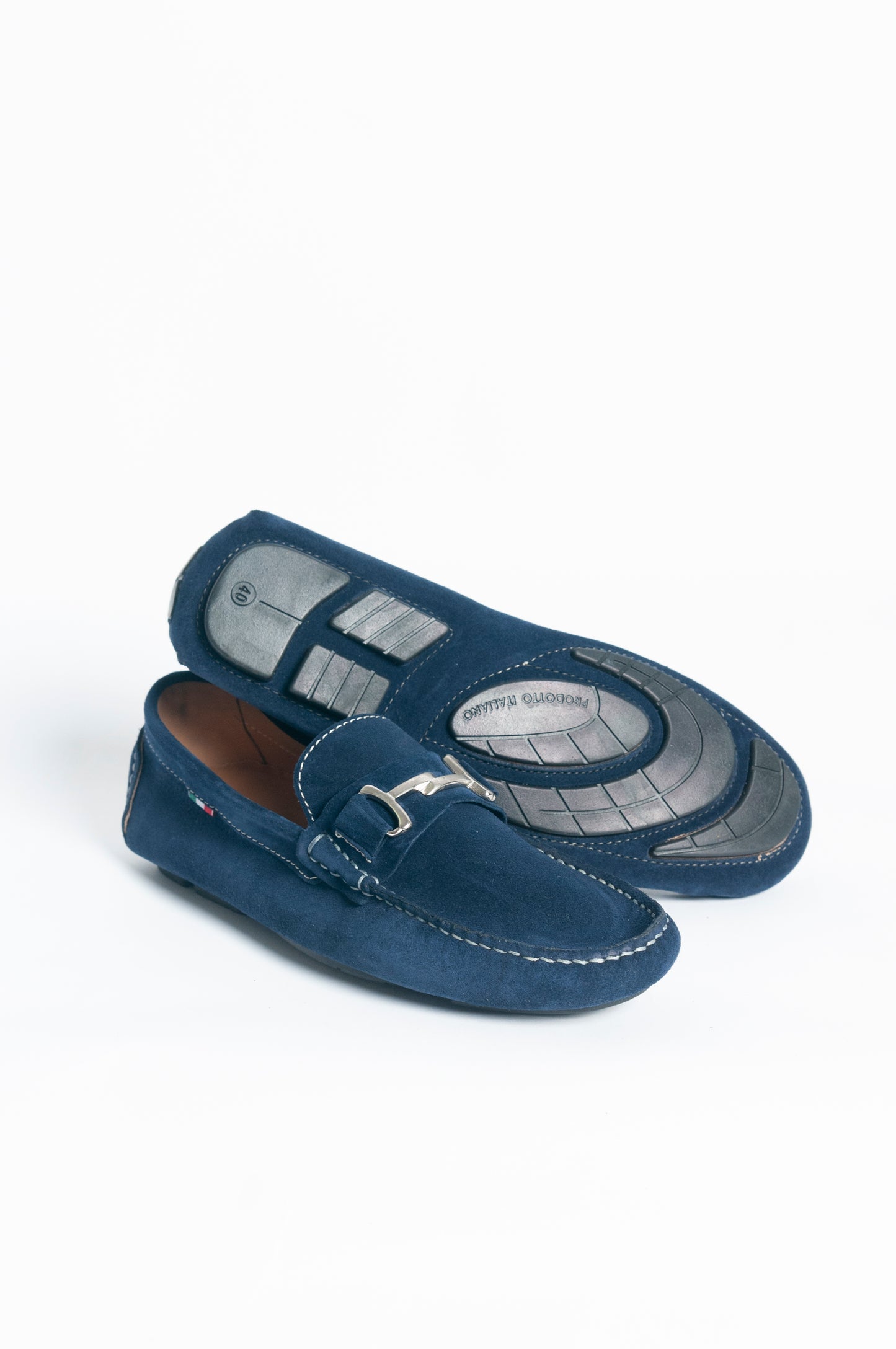 Mocassino basic fibbia asimmetrica - Blu navy