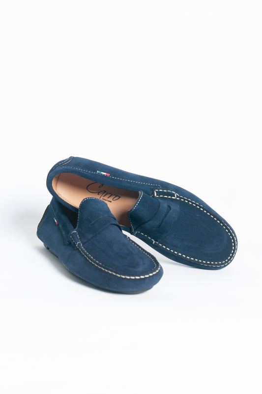 Mocassino basic bocca di leone - Blu navy