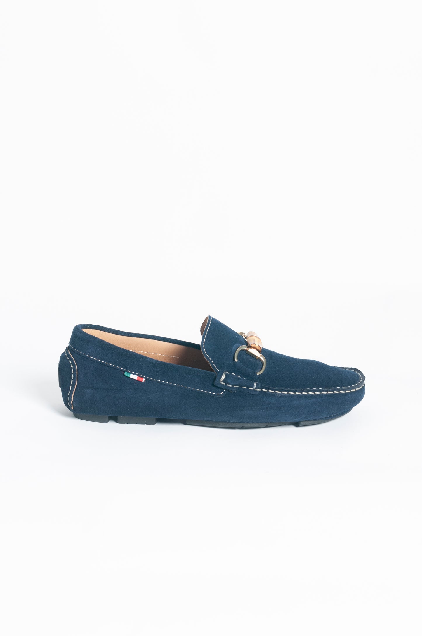 Mocassino basic fibbia bamboo - Blu