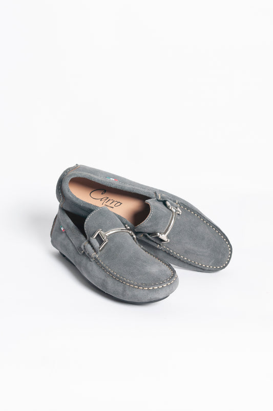 Mocassino basic fibbia regolare - Grigio
