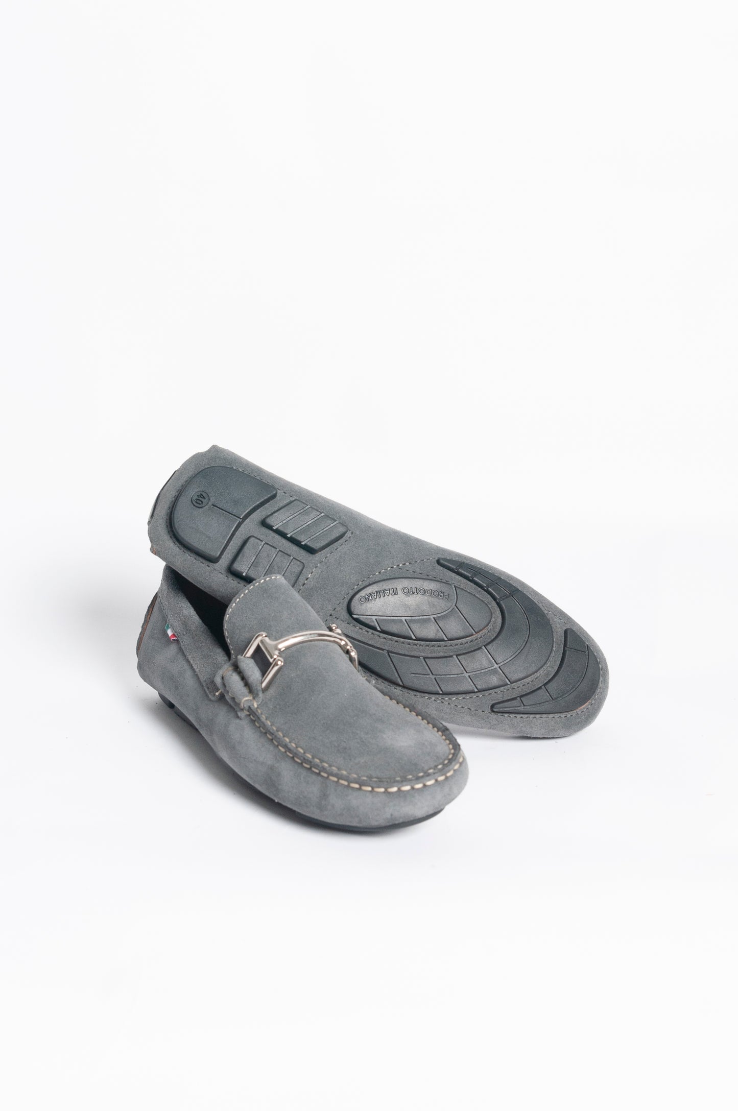 Mocassino basic fibbia regolare - Grigio