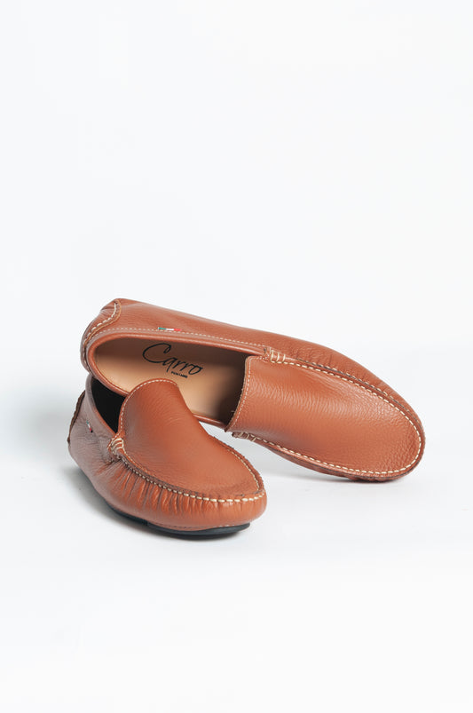 Mocassino basic pelle - Cuoio