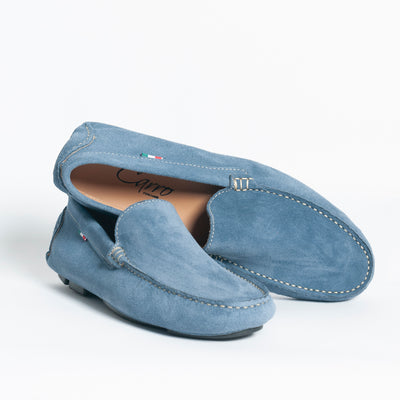 Mocassino basic in camoscio - Denim