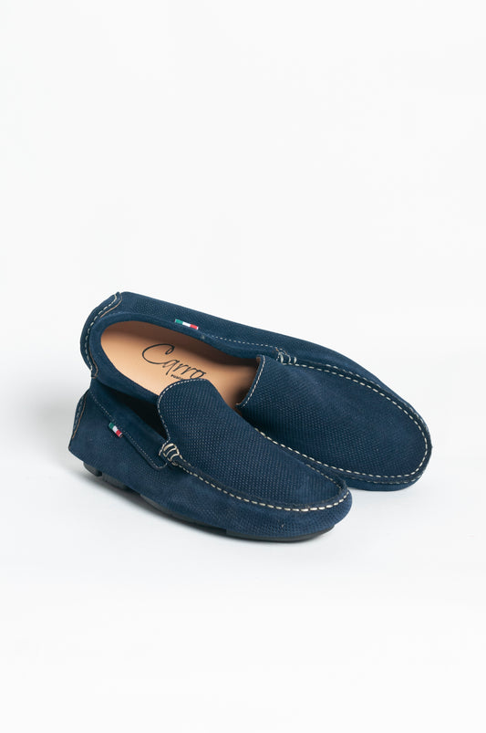Mocassino stampa - Blu navy