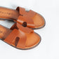 Sandalo fascia farfalla - Cuoio