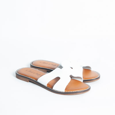 Sandalo fascia farfalla - Bianco