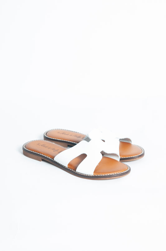 Sandalo fascia farfalla - Bianco