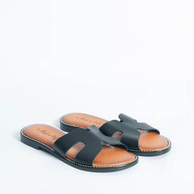 Sandalo fascia farfalla - Nero