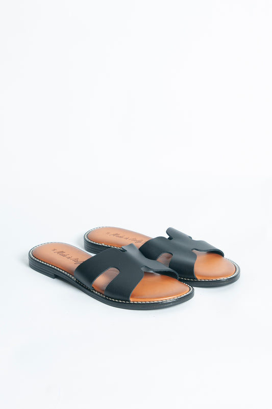 Sandalo fascia farfalla - Nero
