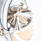 Borsa Secchiello pelle e rafia - Bianco