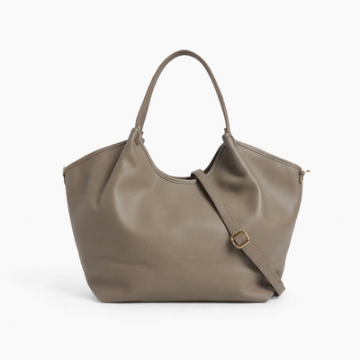 Borsa Jenny in pelle - Taupe scuro