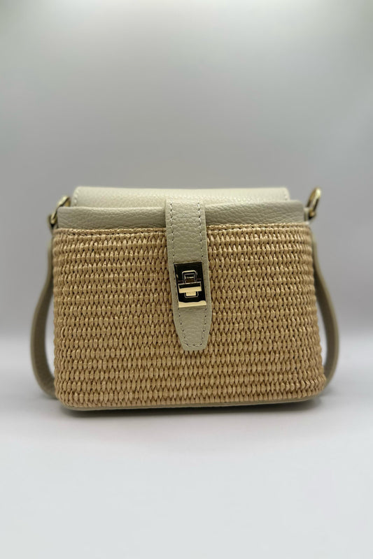 Borsa mini rafia - Beige